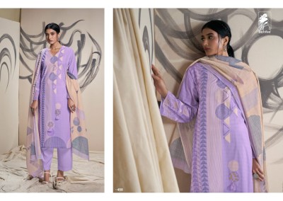 Sahiba by Prithvi lawn cotton threadwork printed unstitched salwar kameez catalogue at low rate salwar kameez catalogs