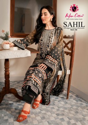 Sahil cotton vol 15 by Nafisha cotton karachi dress material collection with affordable rate wholesale catalogs