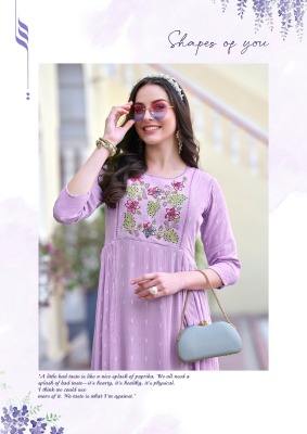 Sairaa by Karissa reyon wrinkle embroidered work kurti catalogue at affordable rate kurtis catalogs