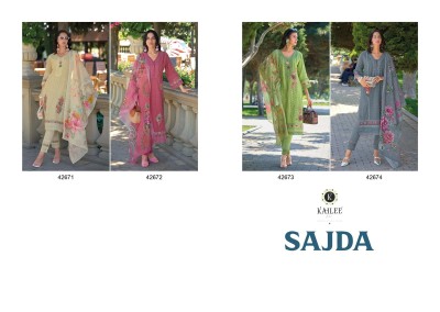 Sajda by Kailee fashion pure cotton Pakistani suit catalogue at affordable rate salwar kameez catalogs