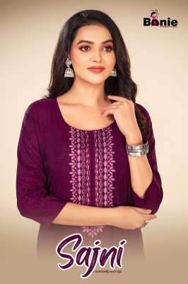 Sajni by Bonie Amazing trendy kurti at wholesale rate 