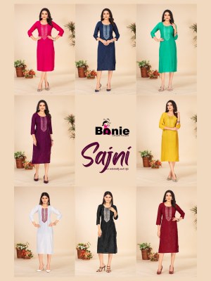 Sajni by Bonie Amazing trendy kurti at wholesale rate kurtis catalogs