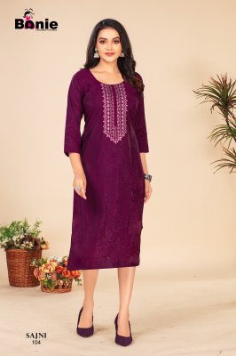 Sajni by Bonie Amazing trendy kurti at wholesale rate kurtis catalogs