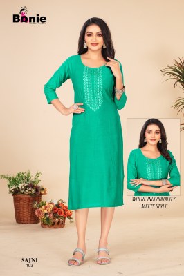 Sajni by Bonie Amazing trendy kurti at wholesale rate kurtis catalogs