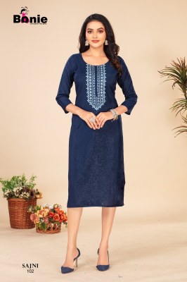 Sajni by Bonie Amazing trendy kurti at wholesale rate kurtis catalogs