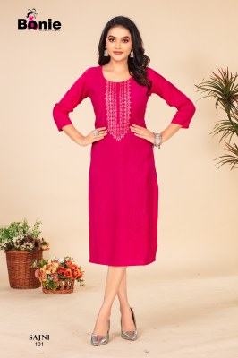 Sajni by Bonie Amazing trendy kurti at wholesale rate kurtis catalogs