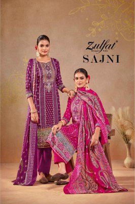 Sajni by Zulfat Pure jam cotton exclusive heavy handwork dress material catalogue Zulfat 