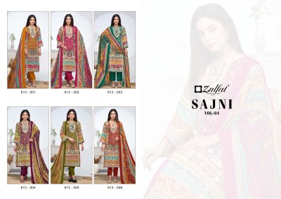 Sajni vol 4 by Zulfat Pure Jam cotton exclusive unstitched dress material collection dress material catalogs