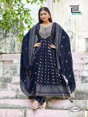 Samaira by Blue Hills HEavy Chanderi Foil Printed Anarkali Suit Catalogue At Affordable rate readymade suit catalogs