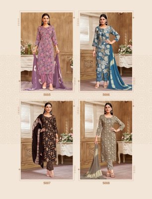 Samantha Vol 5 by Balaji heavy capsule reyon foil printed readymade suit collection readymade suit catalogs