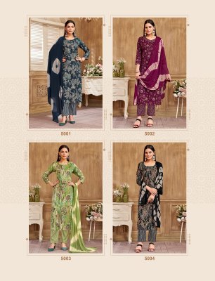 Samantha Vol 5 by Balaji heavy capsule reyon foil printed readymade suit collection readymade suit catalogs