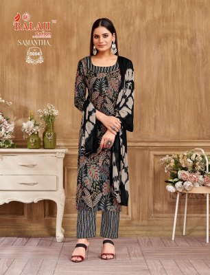 Samantha Vol 5 by Balaji heavy capsule reyon foil printed readymade suit collection readymade suit catalogs