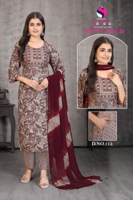 Samara Suffy Gold Vol 2 Capsule Print Suit Kurti Pant  with Sikvans Embroidery And Chiffon Siburi Dupatta Wholesale  kurtis catalogs