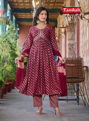 Samata vol 3 by Taniksh capsule foil print aliya cut kurti pant and dupatta catalogue at low rate readymade suit catalogs