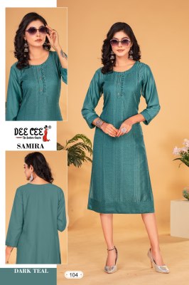 Samira by Deecee Chinon A- Line Straight designer kurti catalogue at low rate  kurtis catalogs