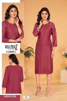 Samira by Deecee Chinon A- Line Straight designer kurti catalogue at low rate  kurtis catalogs