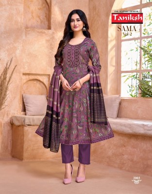 Samma vol 2 by Taniksh Vertical discharge printed readymade suit collection with budget rate  readymade suit catalogs