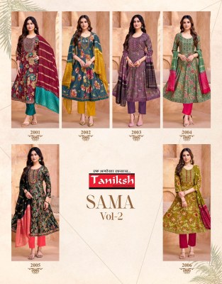 Samma vol 2 by Taniksh Vertical discharge printed readymade suit collection with budget rate  readymade suit catalogs