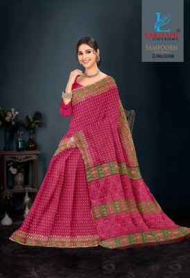 Sampoorn by lakahani pure cotton printed saree with blouse catalogue sarees catalogs