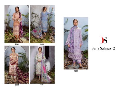 Sana safinaz lawn 2 by deepsy suit pure cotton embroidered Pakistani suit catalogue at affordable rate pakistani suit catalogs