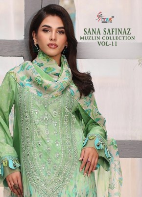 Sana safinaz muslin collection vol 11 by shree fab unstitched suit catalogue  Shree fab