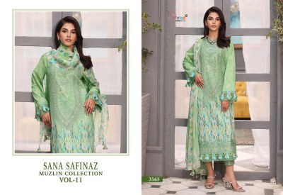 Sana safinaz muslin collection vol 11 by shree fab unstitched suit catalogue  salwar kameez catalogs