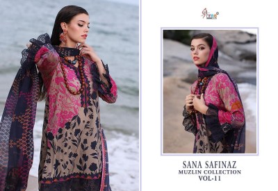 Sana safinaz muslin collection vol 11 by shree fab unstitched suit catalogue  salwar kameez catalogs