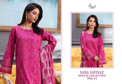 Sana safinaz muslin collection vol 11 by shree fab unstitched suit catalogue  salwar kameez catalogs