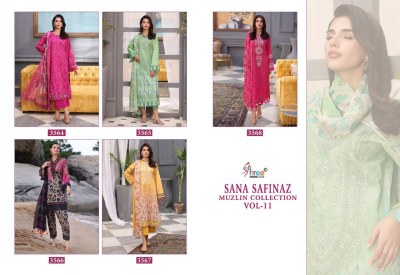 Sana safinaz muslin collection vol 11 by shree fab unstitched suit catalogue  salwar kameez catalogs