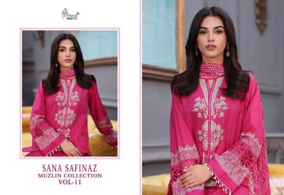 Sana safinaz muslin collection vol 11 by shree fab unstitched suit catalogue  salwar kameez catalogs