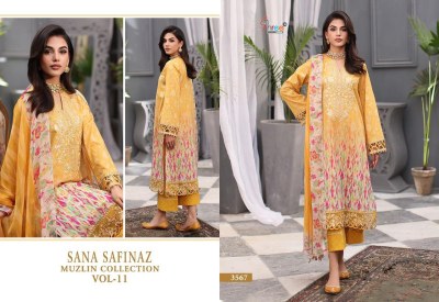 Sana safinaz muslin collection vol 11 by shree fab unstitched suit catalogue  salwar kameez catalogs