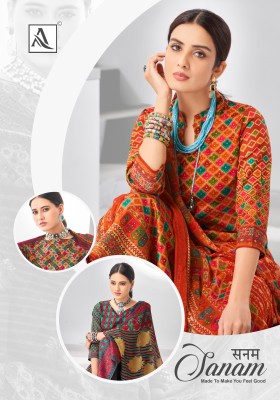 Sanam by alok suit pure zam cotton printed unstitched dress material catalogue at amaviexpo Alok Suit