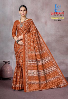  Sanganeri Print Vol-01 by Lakhani Heavy Cotton printed saree with blouse collections n sarees catalogs