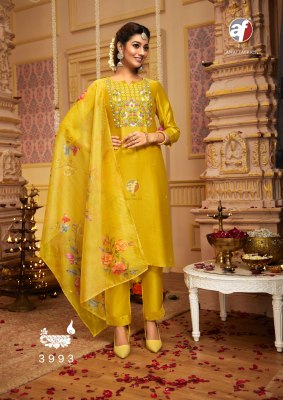 Sangeet vol 6 by Anju fabric Viscose modal chanderi kurti pant and dupatta catalogue at affordable rate readymade suit catalogs