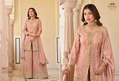 Sanika Fashion Seerat Premium Chinon Silk Embroidered Suit Set with Mirror And Handwork Dupatta Wholesale kurtis catalogs