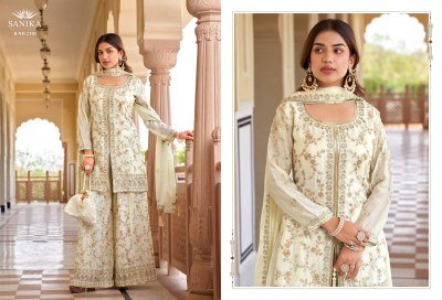 Sanika Fashion Seerat Premium Chinon Silk Embroidered Suit Set with Mirror And Handwork Dupatta Wholesale kurtis catalogs
