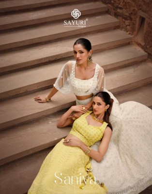 Saniya by Sayuri designer premium georgette embroidered lehenga choli catalogue at low rate lehenga choli catalogs