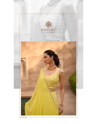 Saniya by Sayuri designer premium georgette embroidered lehenga choli catalogue at low rate lehenga choli catalogs