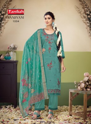 Sanjivani vol 1 by Taniksh cotton viscorse embroidered readymade suit catalogue at low rate readymade suit catalogs