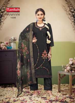 Sanjivani vol 1 by Taniksh cotton viscorse embroidered readymade suit catalogue at low rate readymade suit catalogs