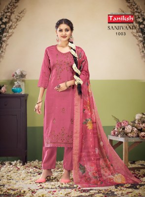 Sanjivani vol 1 by Taniksh cotton viscorse embroidered readymade suit catalogue at low rate readymade suit catalogs