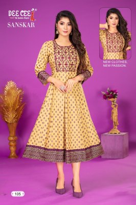 Sanskar by deecee Anarkali style fancy printed kurti catalogue  kurtis catalogs