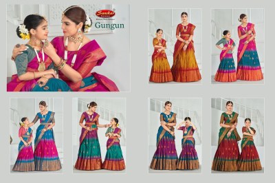 Sanskar style by gungun fancy weaving silk lehenga choli dupatta catalogue at affordable rate lehenga choli catalogs