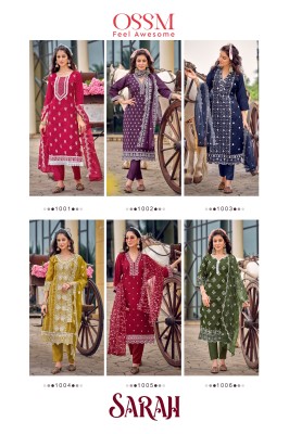 Sarah by Ossm Viscorse heavy embroidered readymade suit catalogue at affordable rate readymade suit catalogs