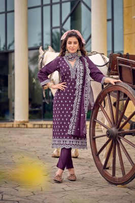 Sarah by Ossm Viscorse heavy embroidered readymade suit catalogue at affordable rate readymade suit catalogs