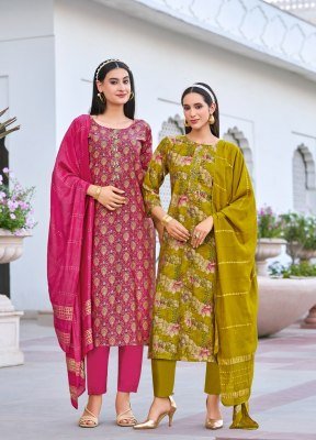 Satrangi vol 8 by Radhika Life style Modal Chanderi Printed Handwork readymade suit catalogue at affordable rate readymade suit catalogs