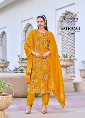 Satrangi vol 8 by Radhika Life style Modal Chanderi Printed Handwork readymade suit catalogue at affordable rate readymade suit catalogs