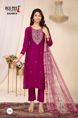 Saumya by Deecee Straight long kurti with bottom and dupatta catalogue at low rate readymade suit catalogs