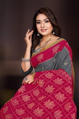 Savitri Vol 01 by VJ Presented Heavy Cotton printed saree with blouse catalogue at affordable rate sarees catalogs
