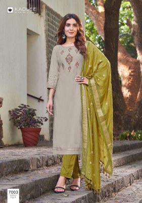 Sawan by Kadlee reyon hand work embroidered kurti pant and dupatta catalogue at low rate readymade suit catalogs